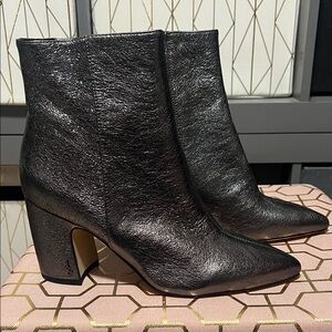 Sam Edelman Shiny metallic leather Heeled Boots new never worn.